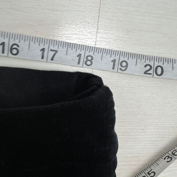 NEW Talbots Womens Velour Pants Size 16 Black Velvet Ankle Side Zip Stretch - Picture 8 of 14